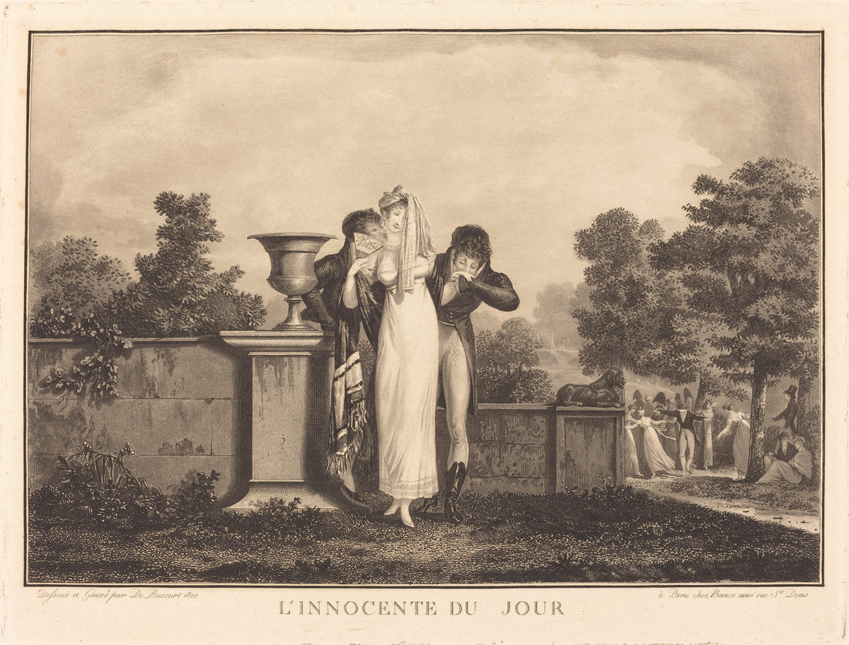 L'Innocente du Jour by Philibert-Louis Debucourt (French, 1755 - 1832), 16X12"(A3)Poster Print