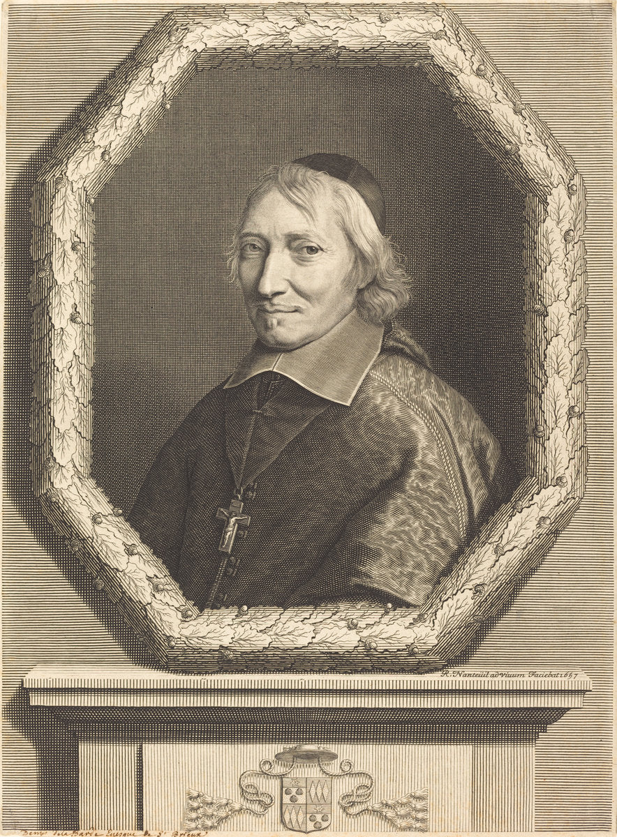 Denis de La Barde by Robert Nanteuil (French, 1623 - 1678), 16X12"(A3)Poster Print
