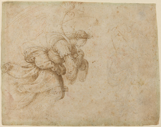 The Angel of the Annunciation [recto] by Fra Bartolommeo (Florentine, 1472 - 1517), 16X12"(A3)Poster Print