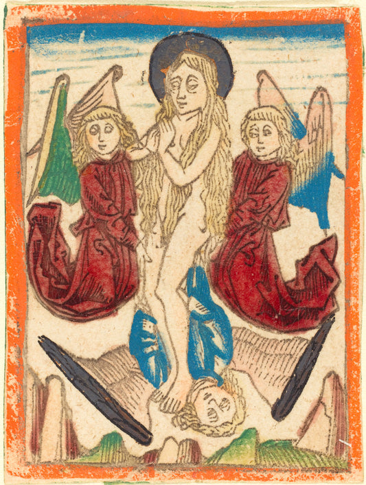 c. 1480 by German 15th Century (The Ecstasy of Mary Magdalene), 16X12"(A3)Poster Print