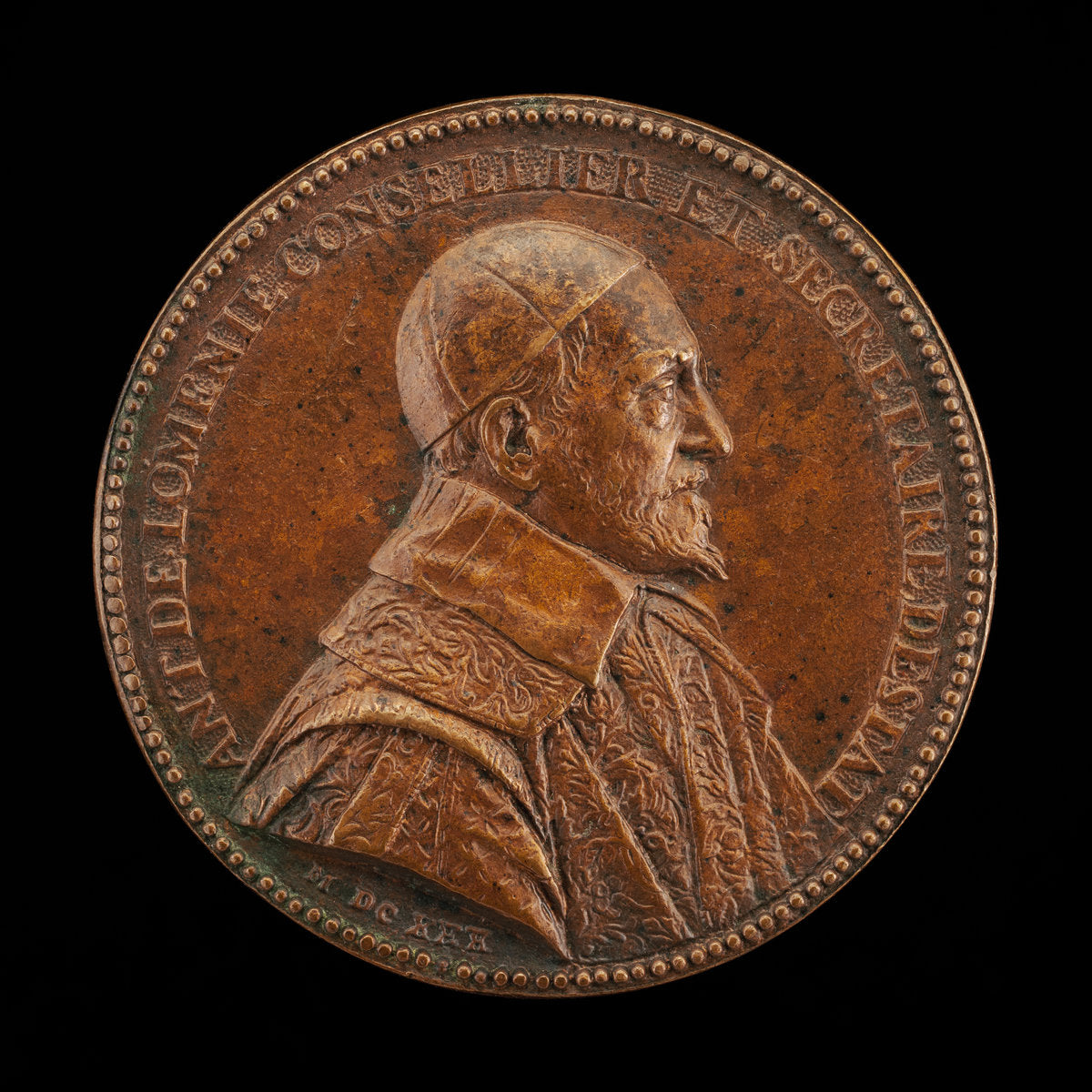 1630 by French 17th Century (Antoine de Loménie, 1560-1638, Counselor and Secretary of State 1606 [obverse]), 16X12"(A3)Poster Print