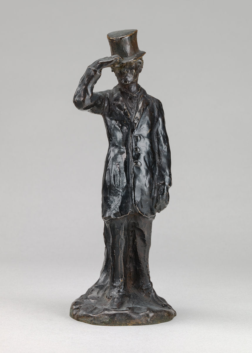 model probably after 1860, cast around February 1956 by Imitator of Honoré Daumier (The Visitor (Le visiteur)), 16X12"(A3)Poster Print