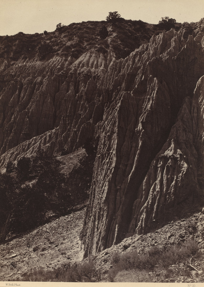 Rain Sculpture, Salt Creek Canon, Utah by William Bell (American, American, 1830 - 1910), 16X12"(A3)Poster Print