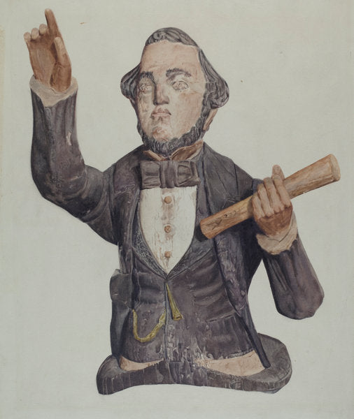 Figurehead: Abe Lincoln by Frances Cohen (American, active c. 1935), 16X12"(A3)Poster Print