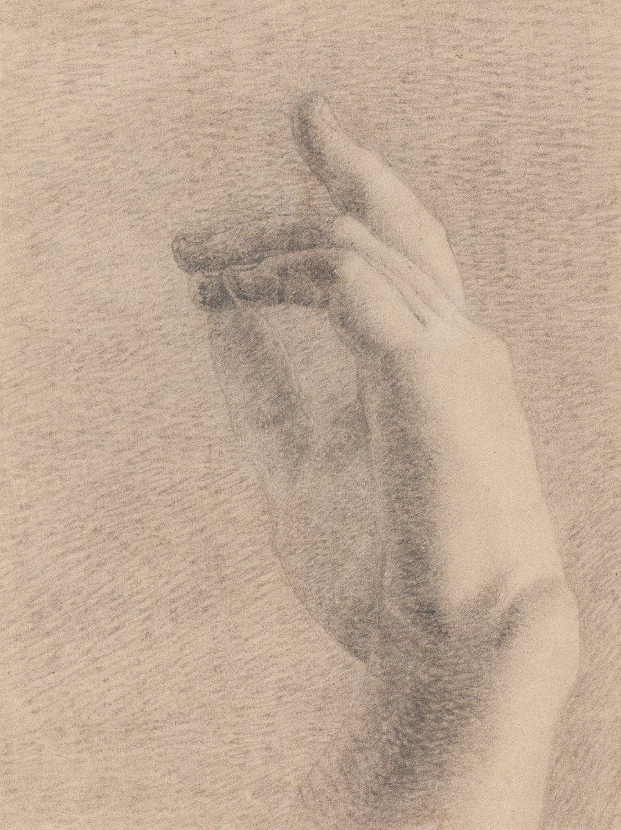 Study of a Hand [recto] by Benjamin Robert Haydon (British, 1786 - 1846), 16X12"(A3)Poster Print