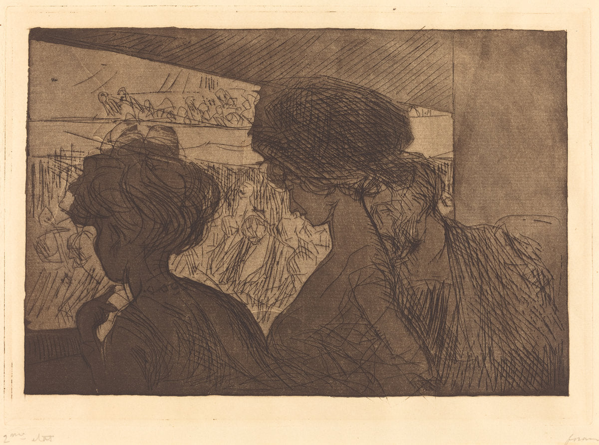Lower Box at the Theater by Jean-Louis Forain (French, 1852 - 1931), 16X12"(A3)Poster Print