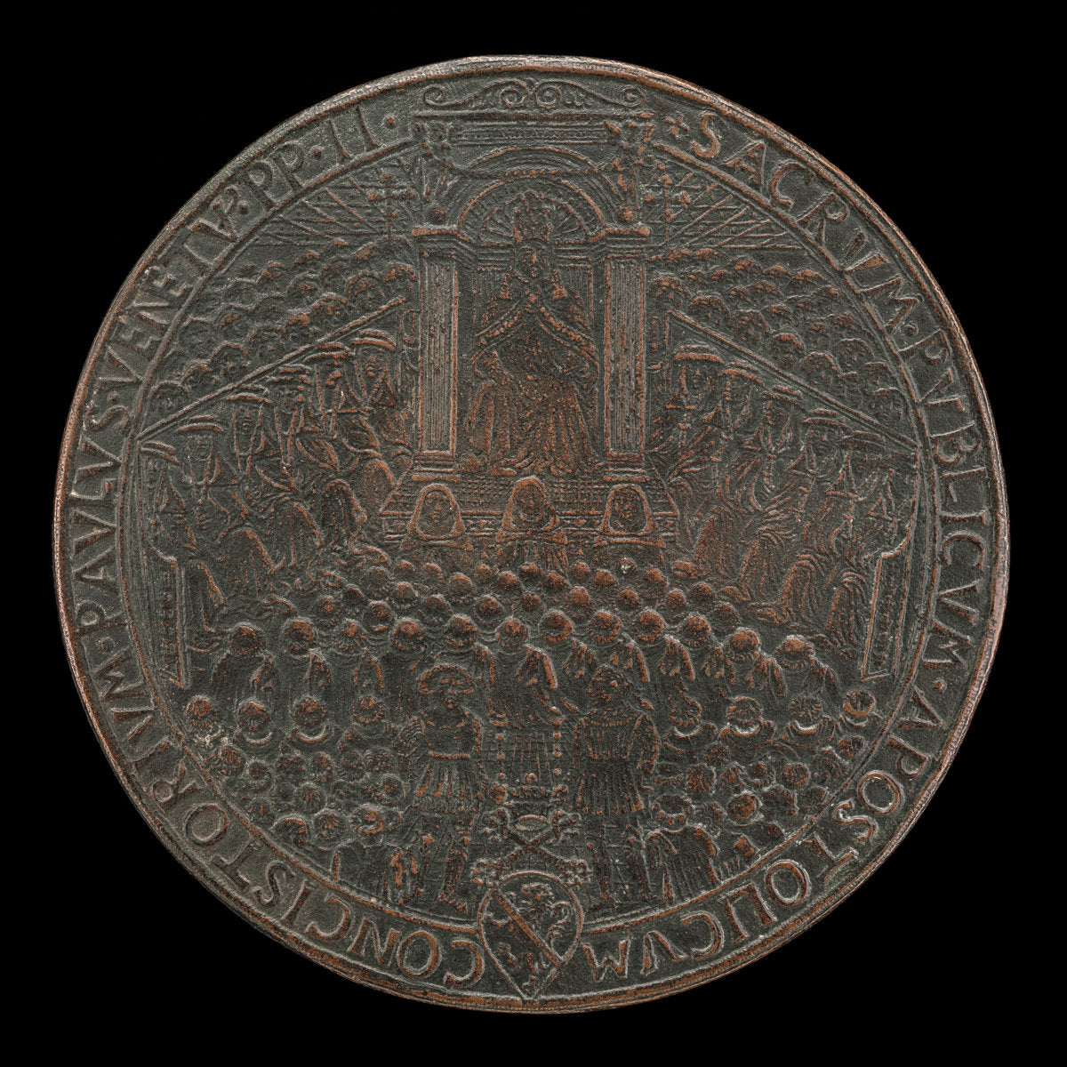 probably 1466/1467 by Roman 15th Century (Paul II (Pietro Barbo, 1464-1471), Pope 1464, in Public Consistory [obverse]), 16X12"(A3)Poster Print