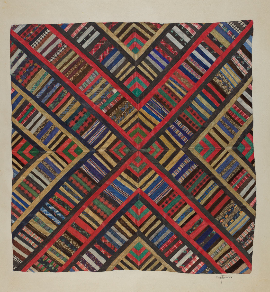 Bedspread by Esther Hansen (American, active c. 1935), 16X12"(A3)Poster Print