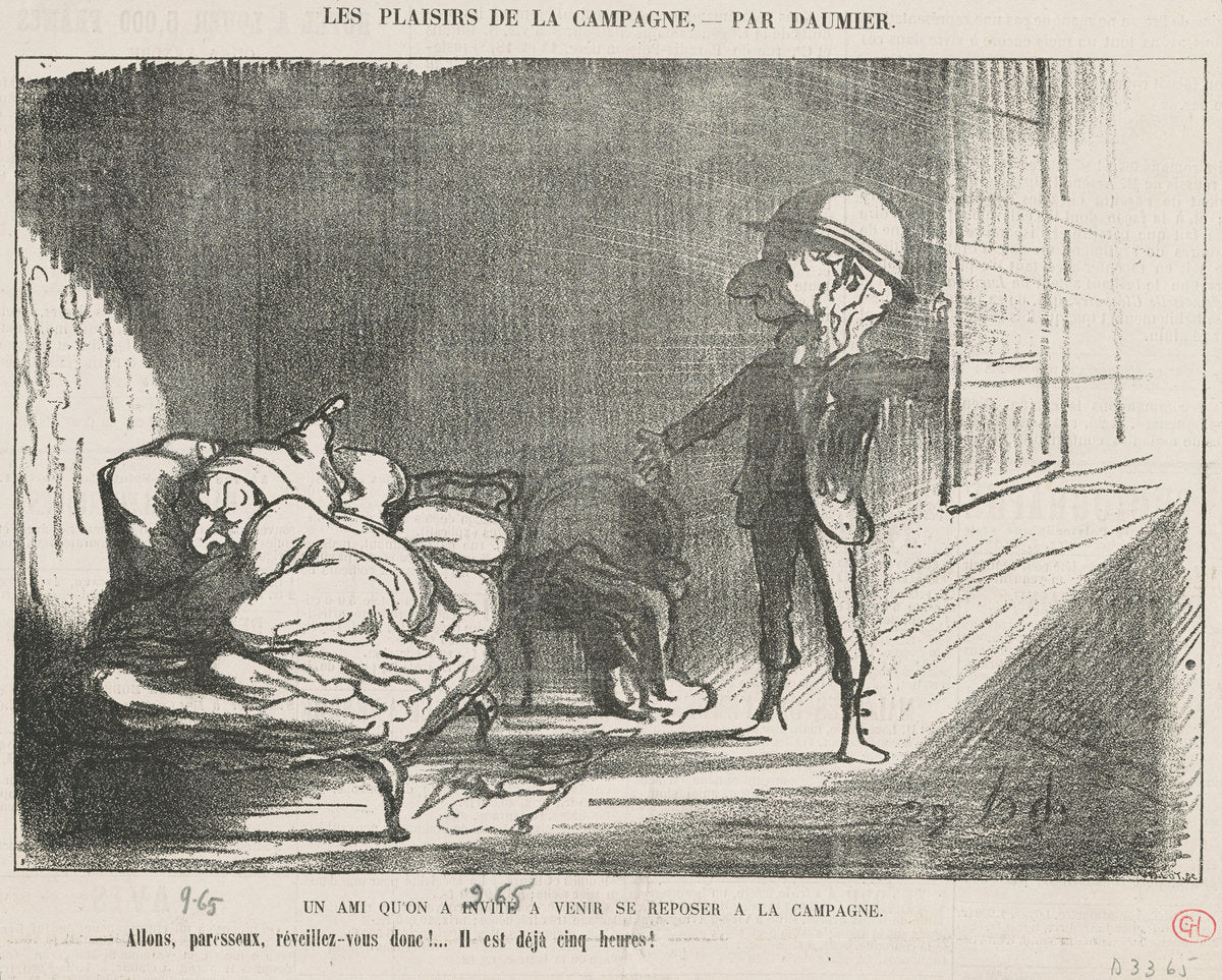 Un ami qu'on a invité ... by Honoré Daumier (French, 1808 - 1879), 16X12"(A3)Poster Print