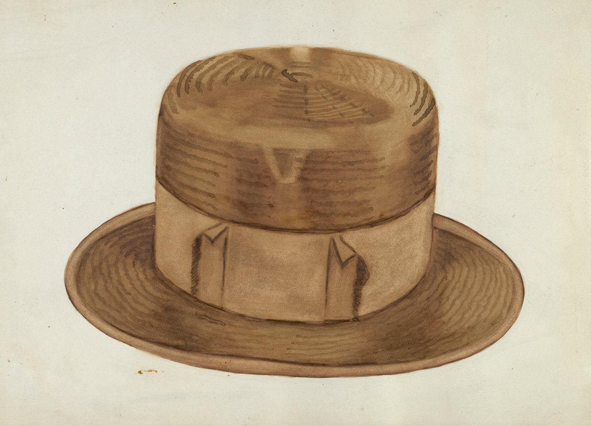 High Straw Hat by Ernest A. Towers, Jr. (American, active c. 1935), 16X12"(A3)Poster Print
