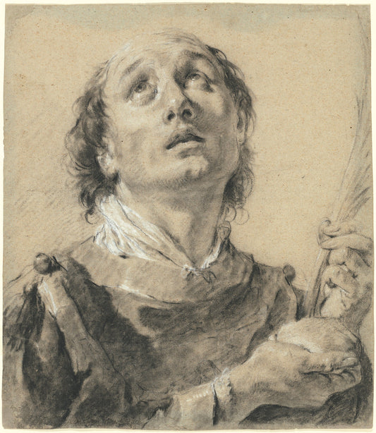 Saint Stephen by Giovanni Battista Piazzetta (Italian, 1683 - 1754), 16X12"(A3)Poster Print