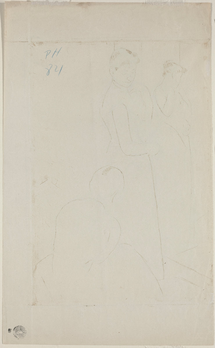 The Fitting [verso] by Mary Cassatt (American, 1844 - 1926), 16X12"(A3)Poster Print