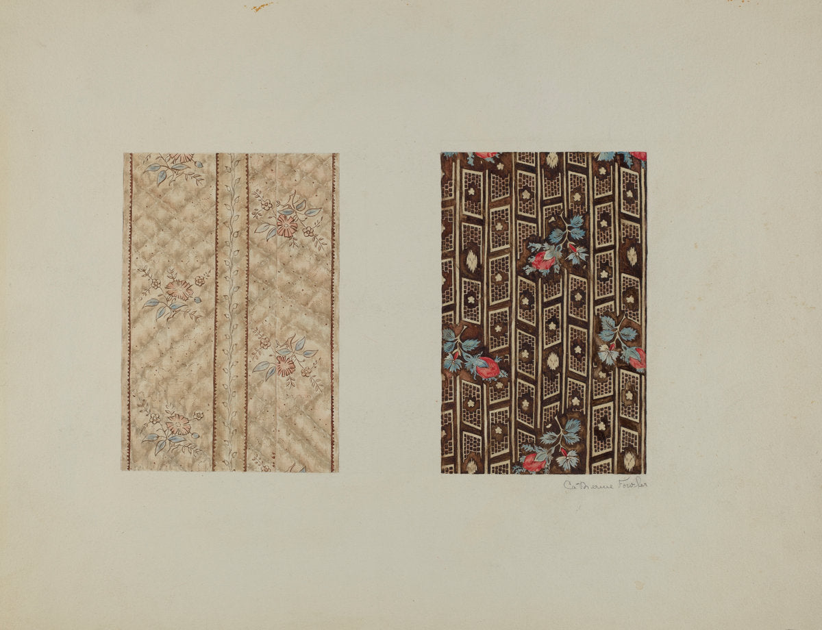 Chintzes from Quilt by Catherine Fowler (American, active c. 1935), 16X12"(A3)Poster Print