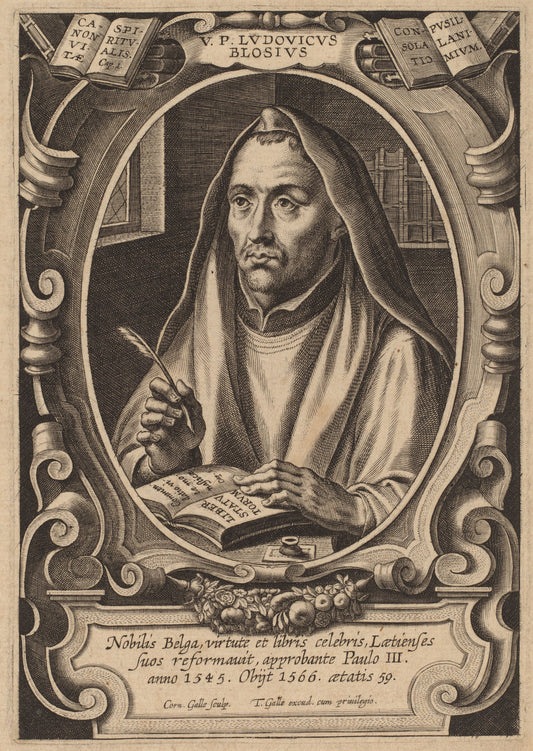 Louis de Blois by Cornelis Galle I (Flemish, 1576 - 1650), 16X12"(A3)Poster Print