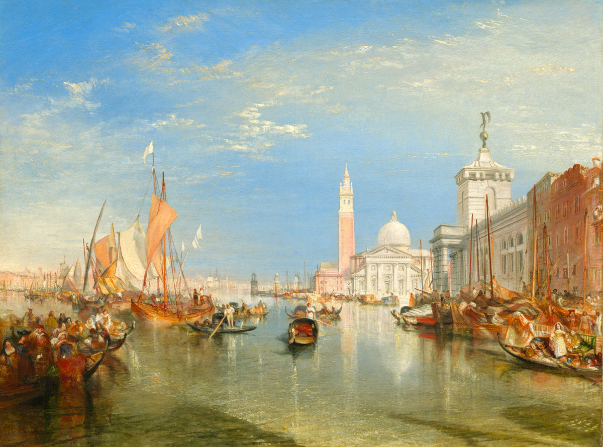 Venice: The Dogana and San Giorgio Maggiore by Joseph Mallord William Turner (British, 1775 - 1851), 16X12"(A3)Poster Print