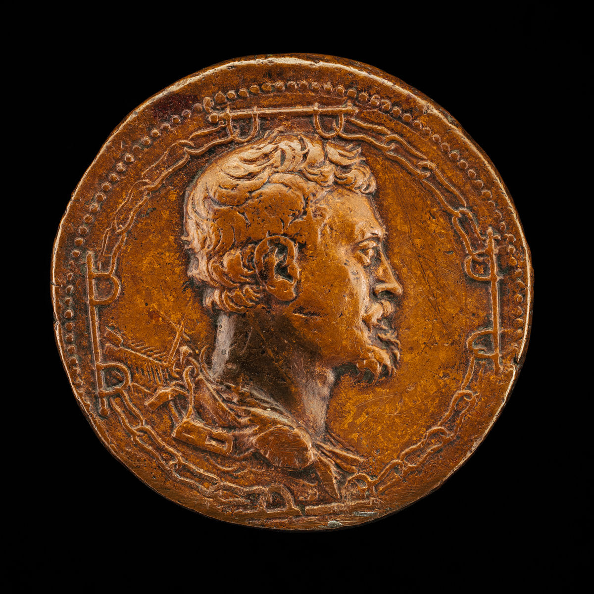 Self-Portrait [reverse] by Leone Leoni (Milanese, c. 1509 - 1590), 16X12"(A3)Poster Print