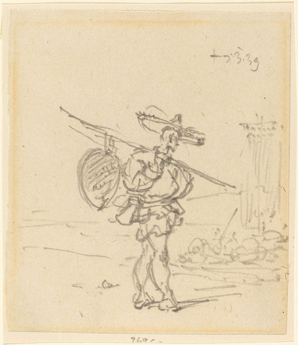 A Chinese Peasant by George Chinnery (British, 1774 - 1852), 16X12"(A3)Poster Print