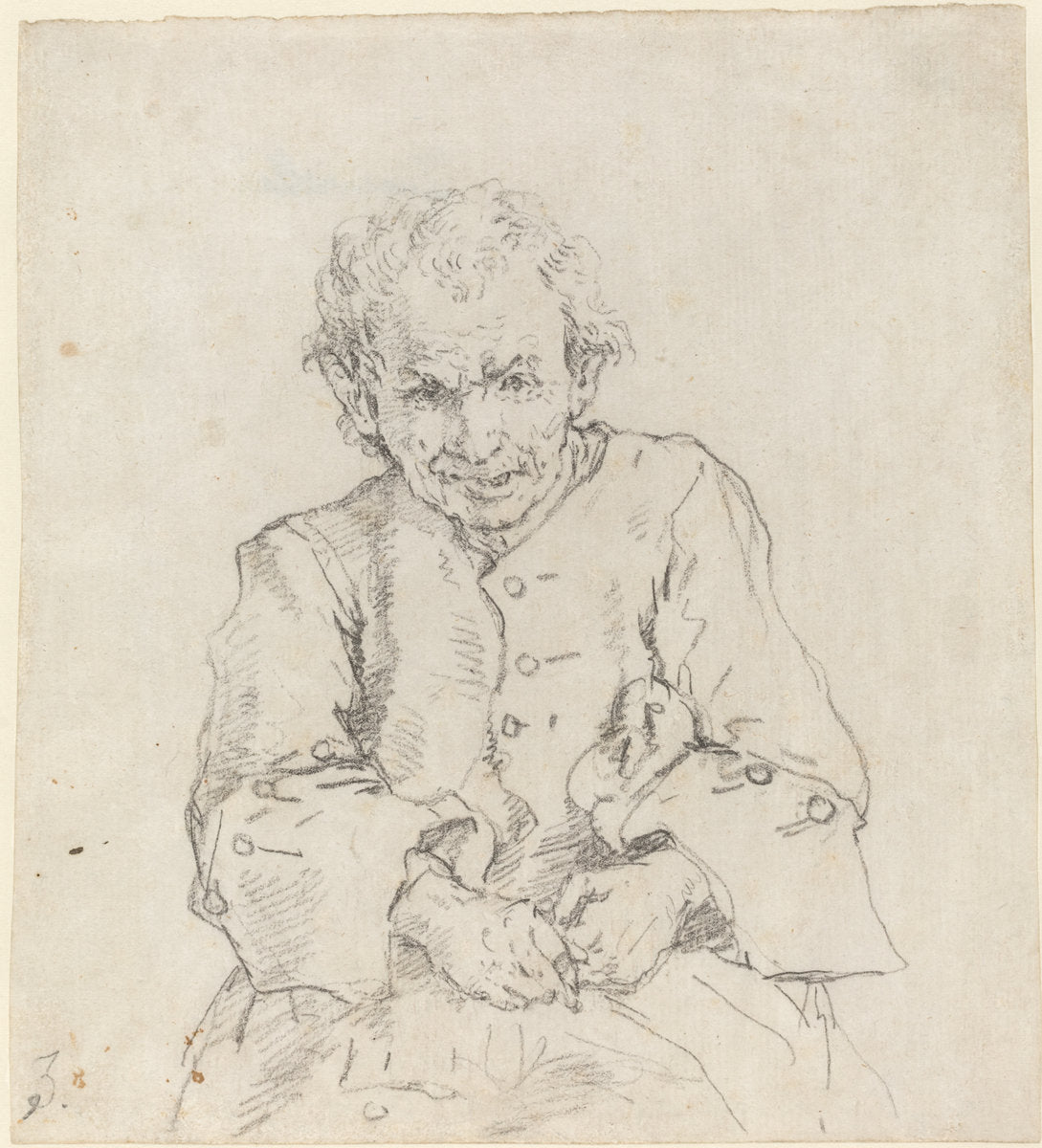 Seated Peasant by Francesco Zuccarelli (Venetian, 1702 - 1788), 16X12"(A3)Poster Print