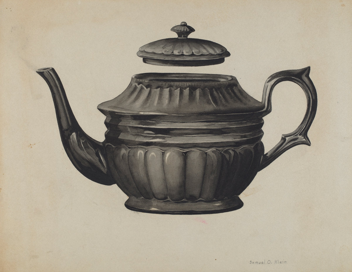 Teapot by Samuel O. Klein (American, active c. 1935), 16X12"(A3)Poster Print