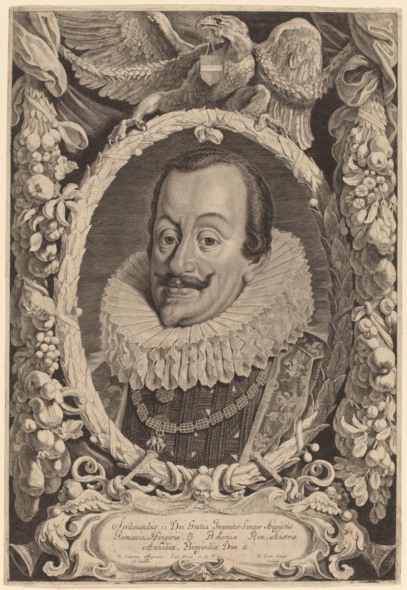 Ferdinand II by Pieter van Sompel after Pieter Claesz Soutman (Flemish, c. 1600 - 1643 or after), 16X12"(A3)Poster Print
