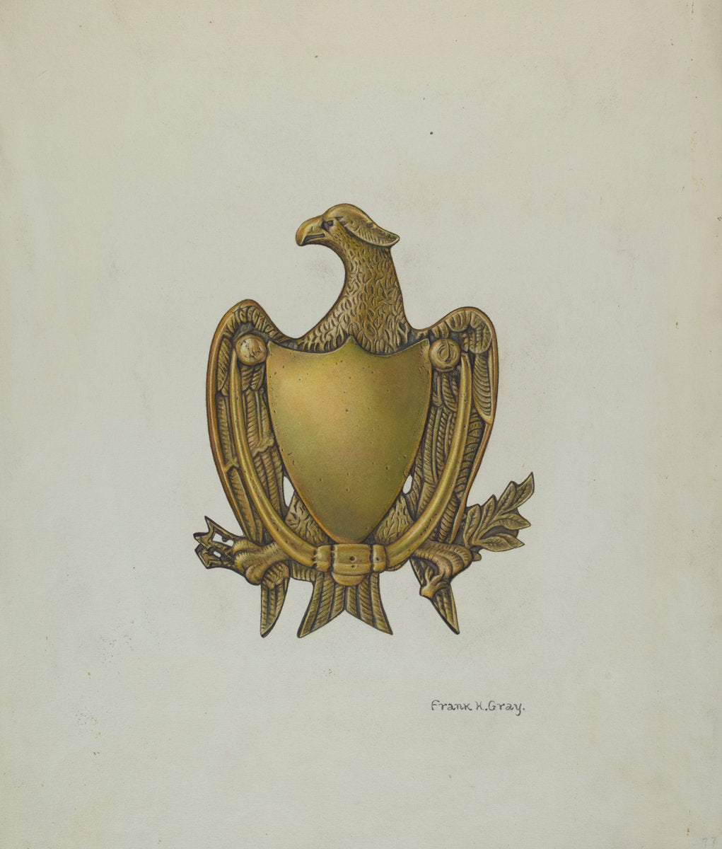 Door Knocker by Frank Gray (American, active c. 1935), 16X12"(A3)Poster Print