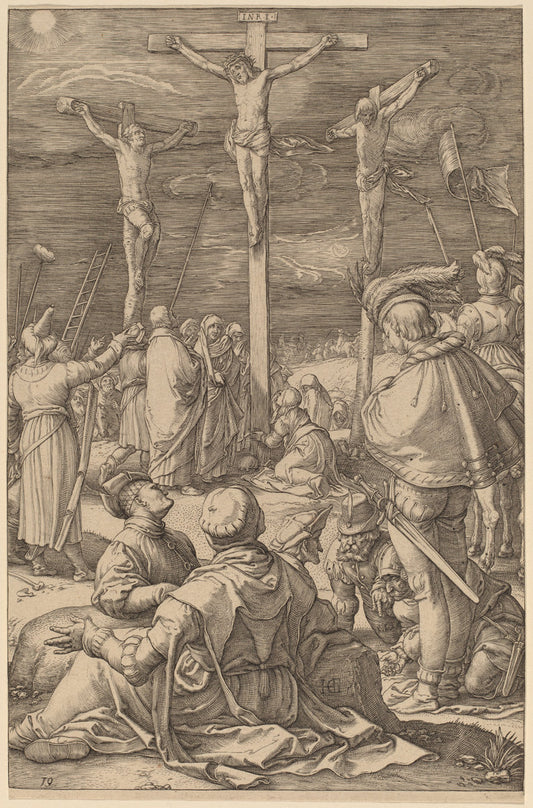 The Crucifixion by Hendrik Goltzius (Dutch, 1558 - 1617), 16X12"(A3)Poster Print