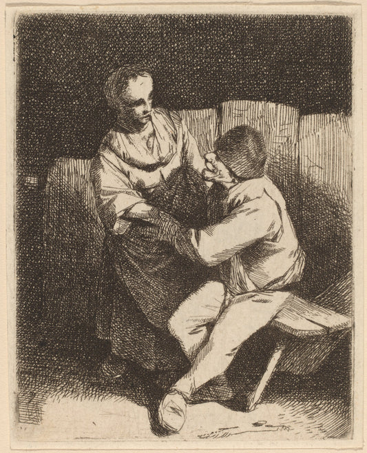 The Refused Caress by Cornelis Bega (Dutch, 1631/1632 - 1664), 16X12"(A3)Poster Print