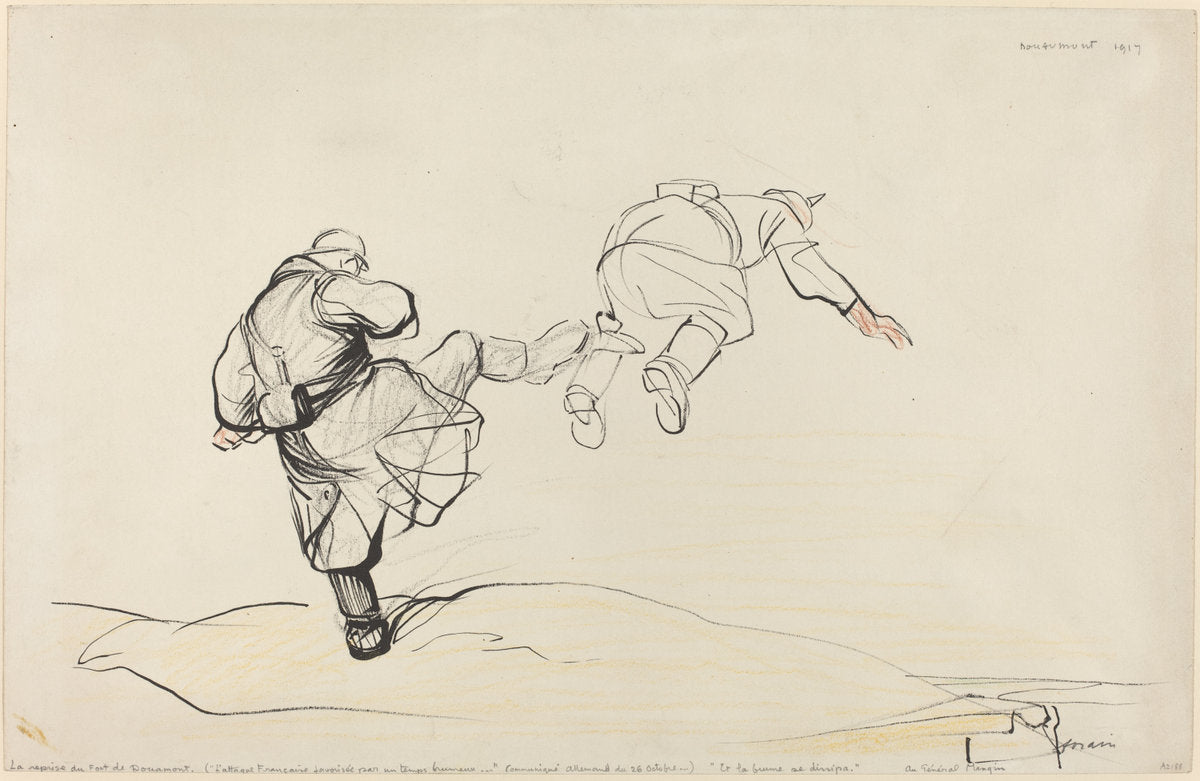 The Taking of Fort Douaumont by Jean-Louis Forain (French, 1852 - 1931), 16X12"(A3)Poster Print