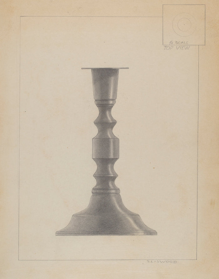 Candlestick by Sidney Liswood (American, active c. 1935), 16X12