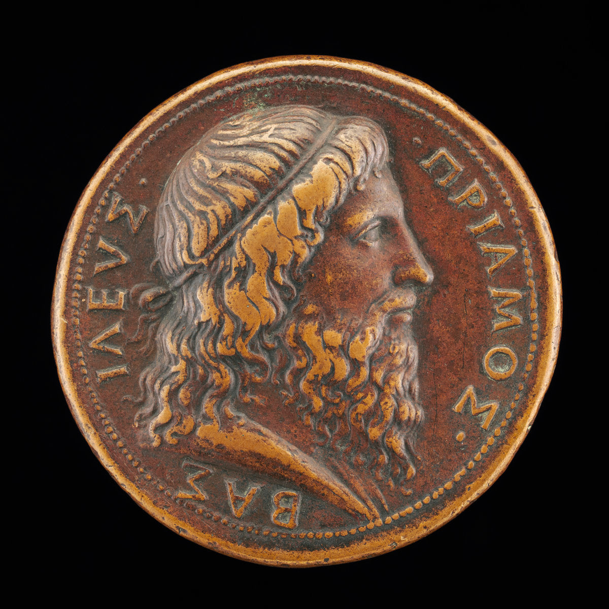 Priam, King of Troy [obverse] by Il Grechetto (Italian, active 1538/1564), 16X12"(A3)Poster Print