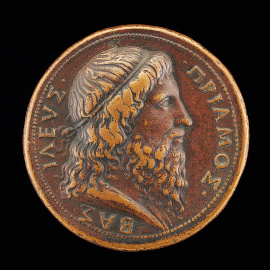 Priam, King of Troy [obverse] by Il Grechetto (Italian, active 1538/1564), 16X12"(A3)Poster Print