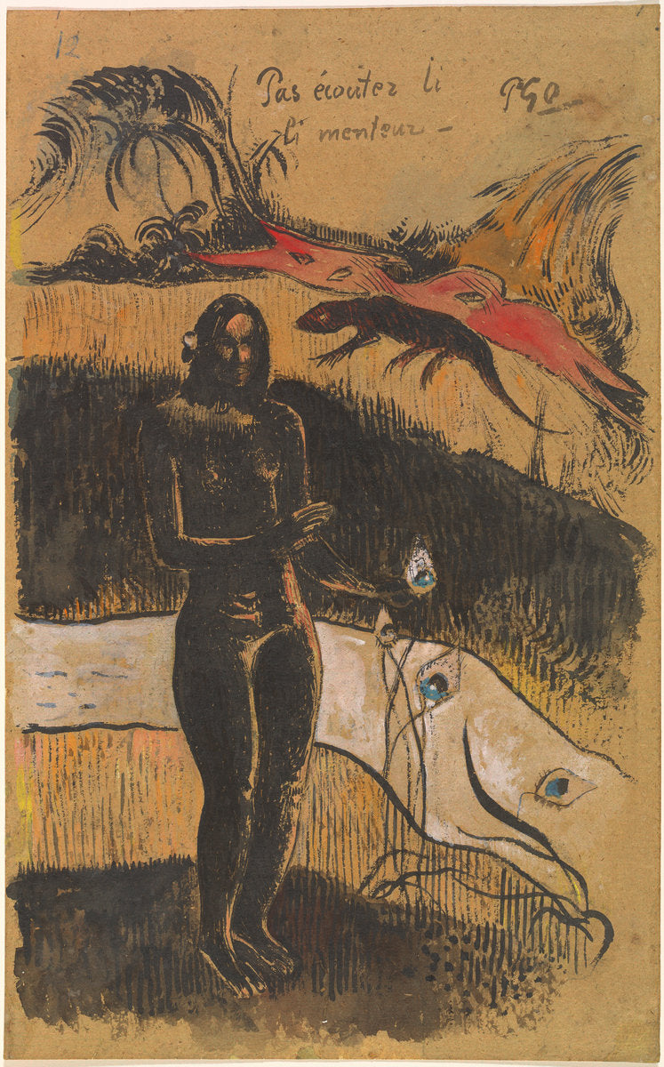 Nave Nave Fenua by Paul Gauguin (French, 1848 - 1903), 16X12"(A3)Poster Print