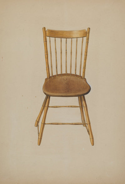 Windsor Chair by Ralph Russell (American, active c. 1935), 16X12"(A3)Poster Print