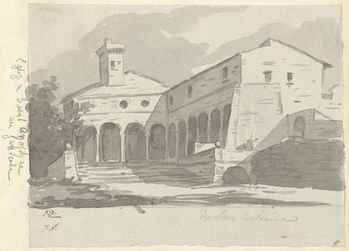 Church of Sant' Onofrio, Rome by Jacques-Louis David (French, 1748 - 1825), 16X12"(A3)Poster Print