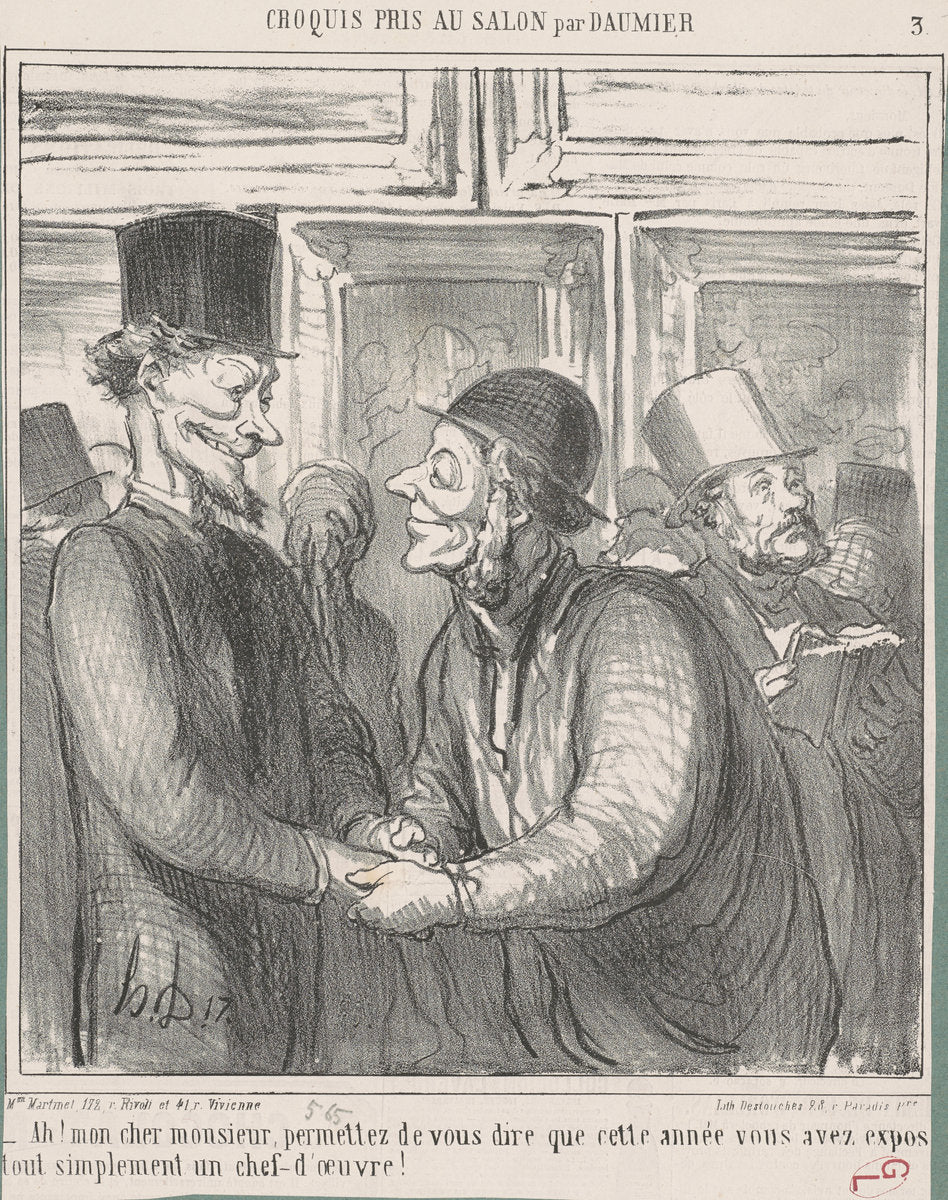 Ah! Mon cher monsieur, permettez de  ... by Honoré Daumier (French, 1808 - 1879), 16X12"(A3)Poster Print