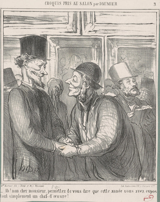 Ah! Mon cher monsieur, permettez de  ... by Honoré Daumier (French, 1808 - 1879), 16X12"(A3)Poster Print