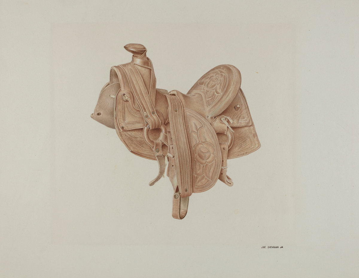 Saddle by Joe Brennan (American, active c. 1935), 16X12"(A3)Poster Print