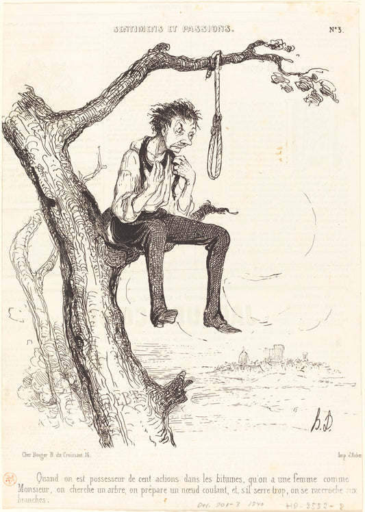 Quand on est possesseur de cent actions... by Honoré Daumier (French, 1808 - 1879), 16X12"(A3)Poster Print