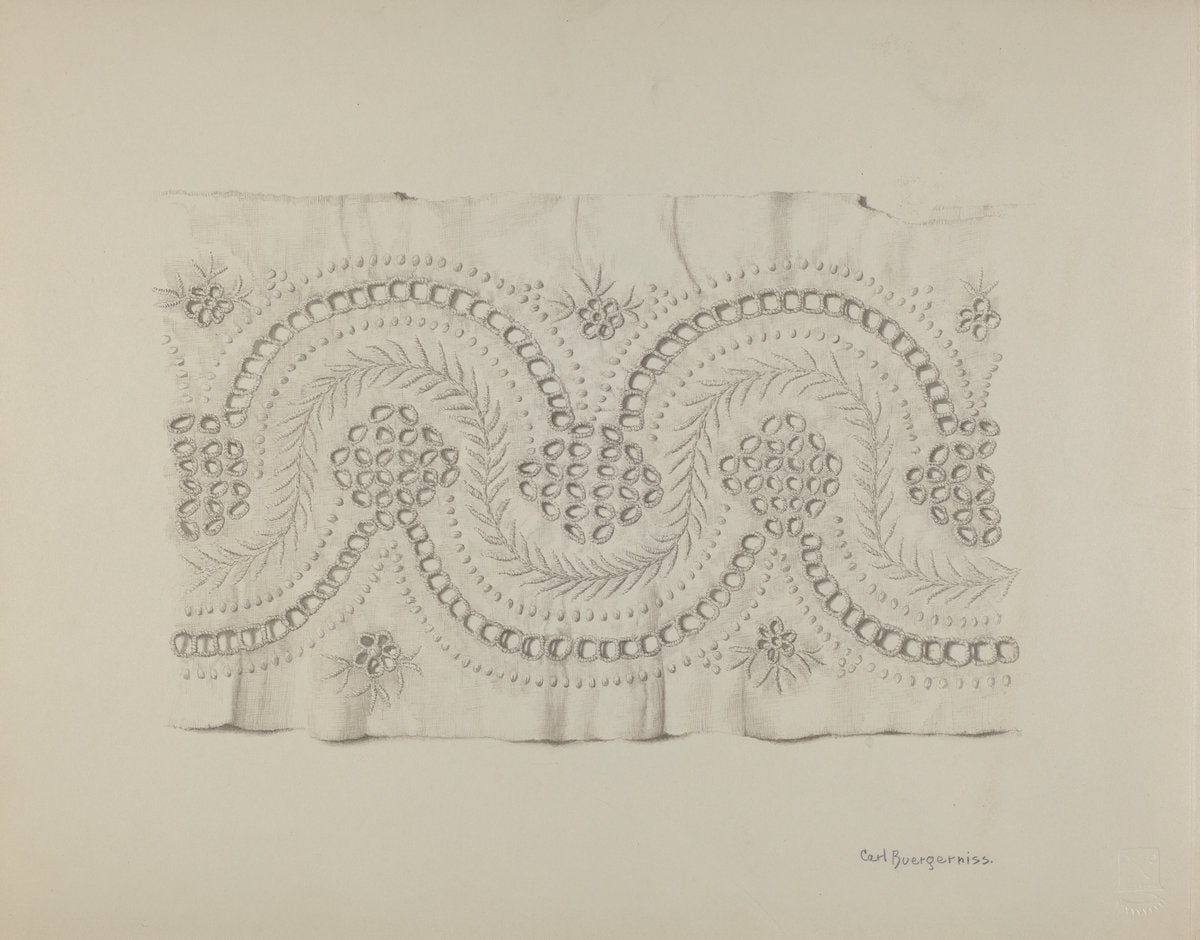 English Embroidery by Carl Buergerniss (American, 1877 - 1956), 16X12"(A3)Poster Print