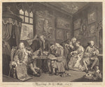 Marriage a la Mode: pl.1 by Louis Gerard Scotin after William Hogarth (French, 1690 - 1745 or after), 16X12"(A3)Poster Print