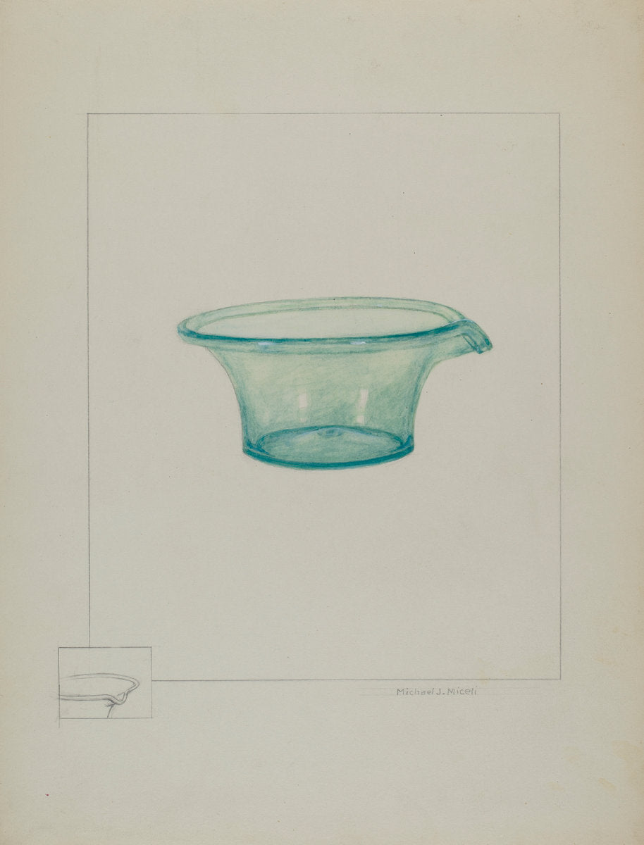 Glass Dish by Michael J. Miceli (American, active c. 1935), 16X12"(A3)Poster Print