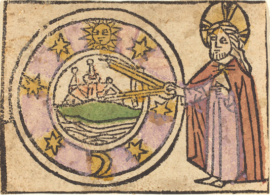 1460/1470 by German 15th Century (Christ Measuring the Globe), 16X12"(A3)Poster Print