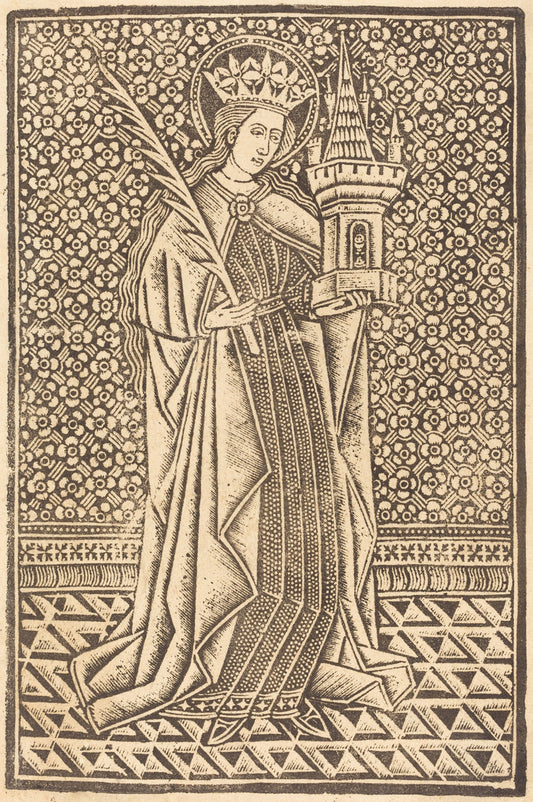 1480 or after by Workshop of Master of the Cologne Arms (Saint Barbara), 16X12"(A3)Poster Print
