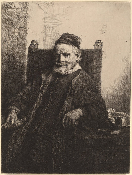 Jan Lutma by Rembrandt van Rijn (Dutch, 1606 - 1669), 16X12"(A3)Poster Print