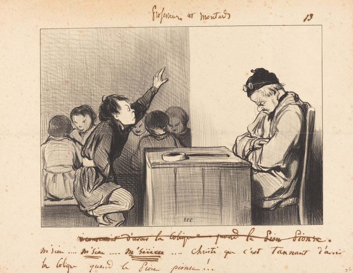 M'sieu... que c'est tannant d'avoir la colique quand... by Honoré Daumier (French, 1808 - 1879), 16X12"(A3)Poster Print