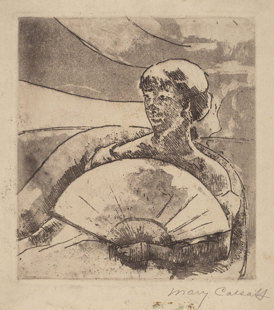In the Opera Box (No. 3) by Mary Cassatt (American, 1844 - 1926), 16X12"(A3)Poster Print