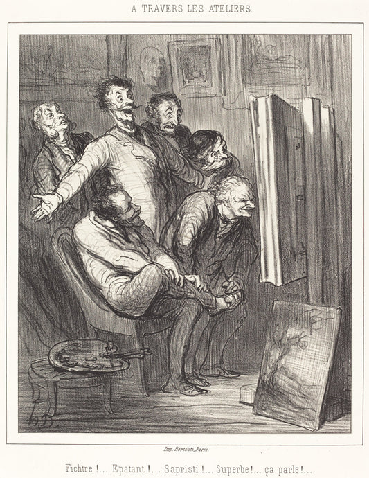 A travers les ateliers by Honoré Daumier (French, 1808 - 1879), 16X12"(A3)Poster Print