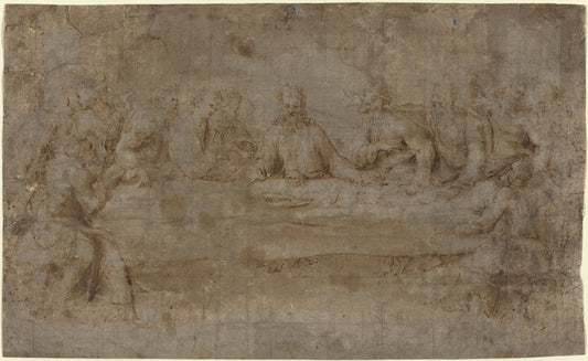 mid 16th century by Italian 16th Century (The Last Supper), 16X12"(A3)Poster Print