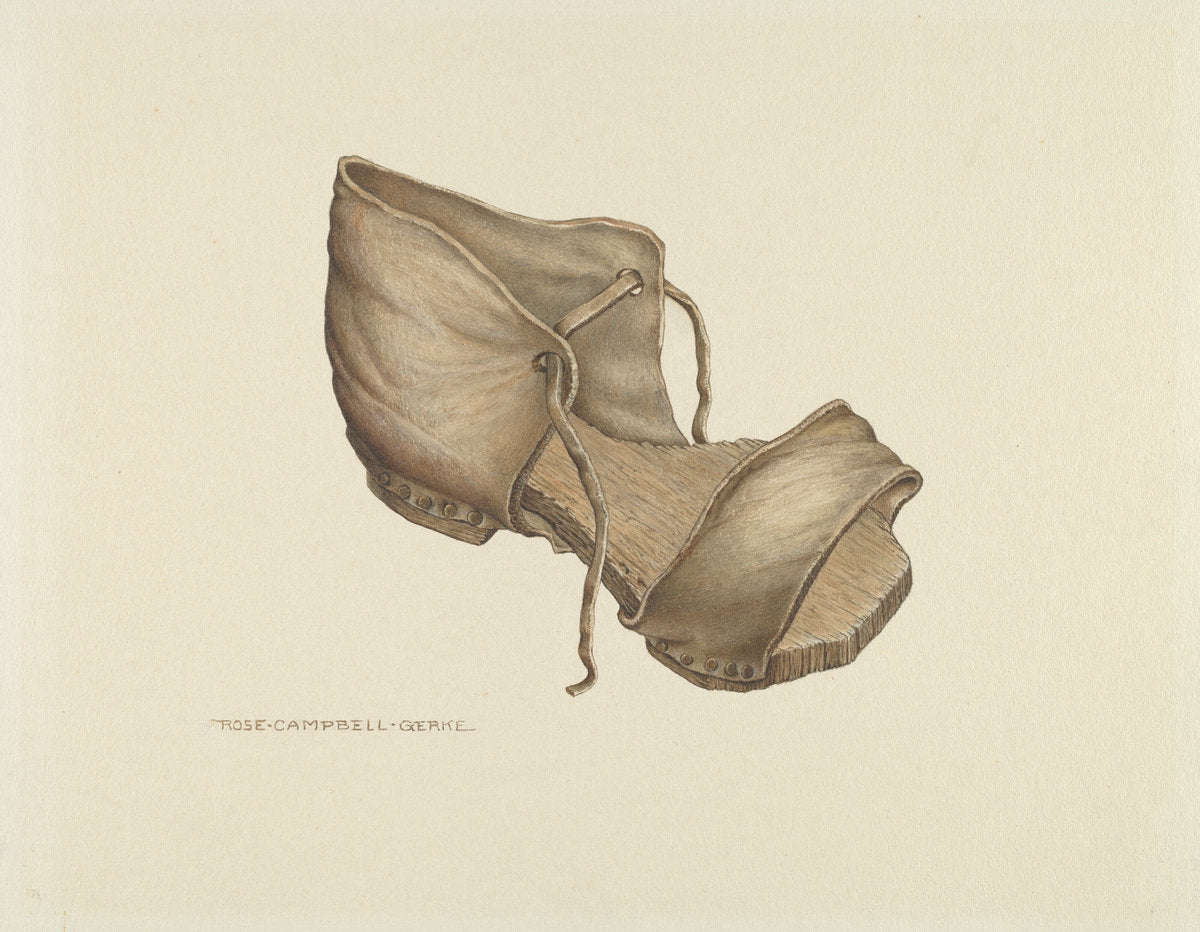 Leather Shoe by Rose Campbell-Gerke (American, active c. 1935), 16X12"(A3)Poster Print