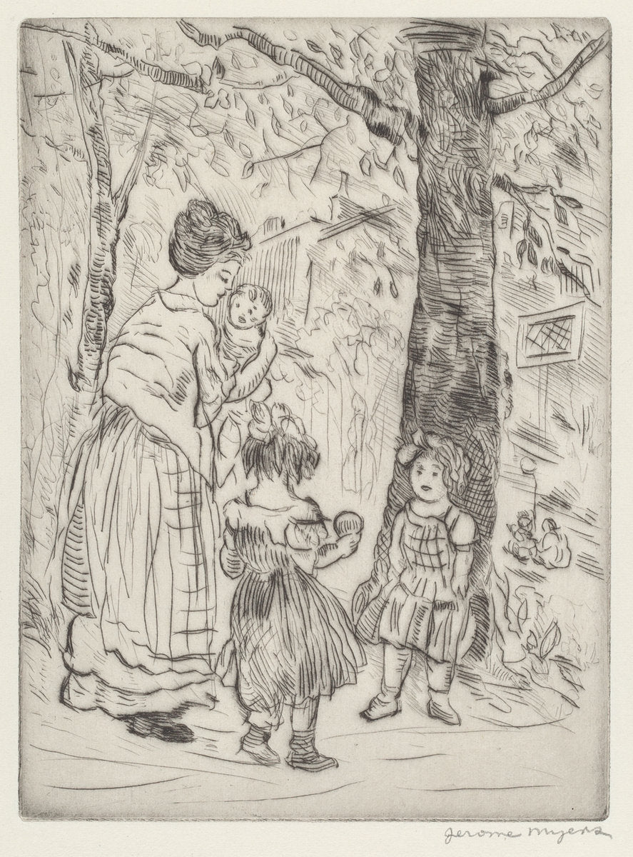 Springtime by Jerome Myers (American, 1867 - 1940), 16X12"(A3)Poster Print